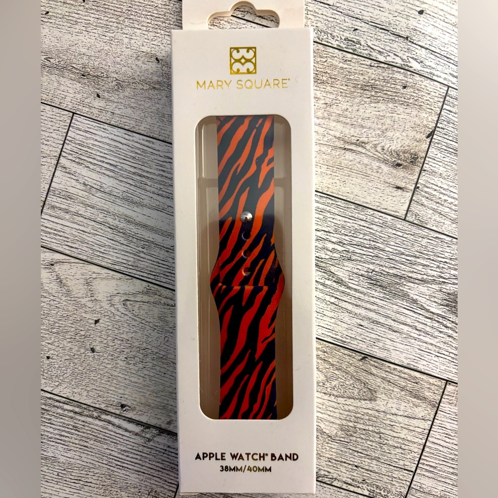 Mary Square Apple Watch band 38mm/40mm Clemson orange and blue colors